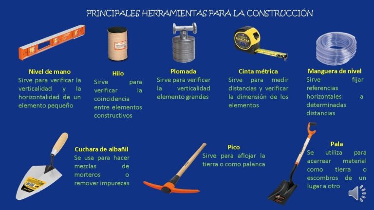Descubre los 10 nombres de herramientas de construcción en español